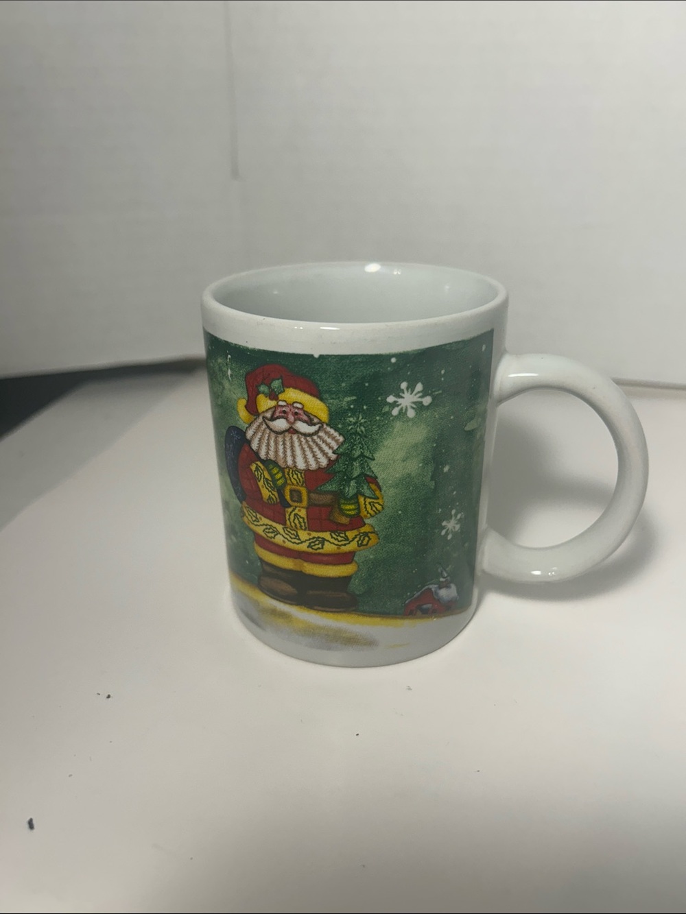 Festive Green Santa Ceramic Mug